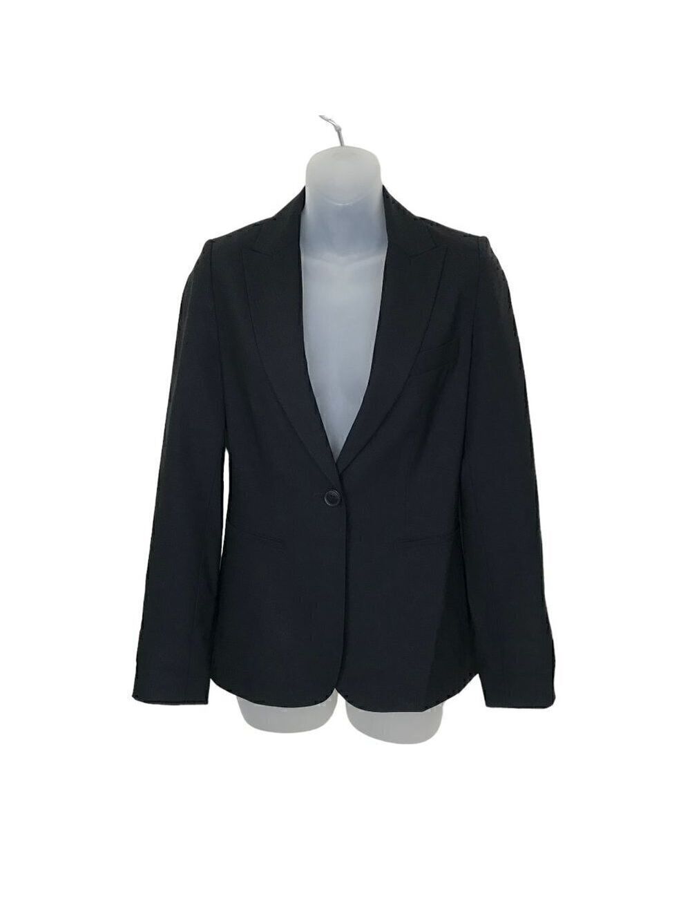 Judith & Charles Black One Button 96% Wool Blazer Size 2